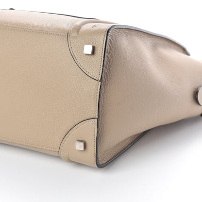 Celine Drummed Calfskin Mini Luggage Dune 8 of 9