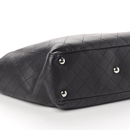 Chanel Caviar Stitched Medium CC Pocket Hobo Black 9 of 10