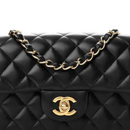 Chanel Lambskin Quilted Mini Rectangular Flap Black 8 of 10