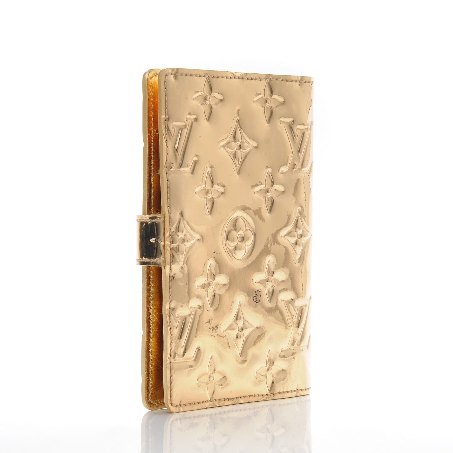 Louis Vuitton Monogram Miroir Small Ring Agenda Gold 3 of 7