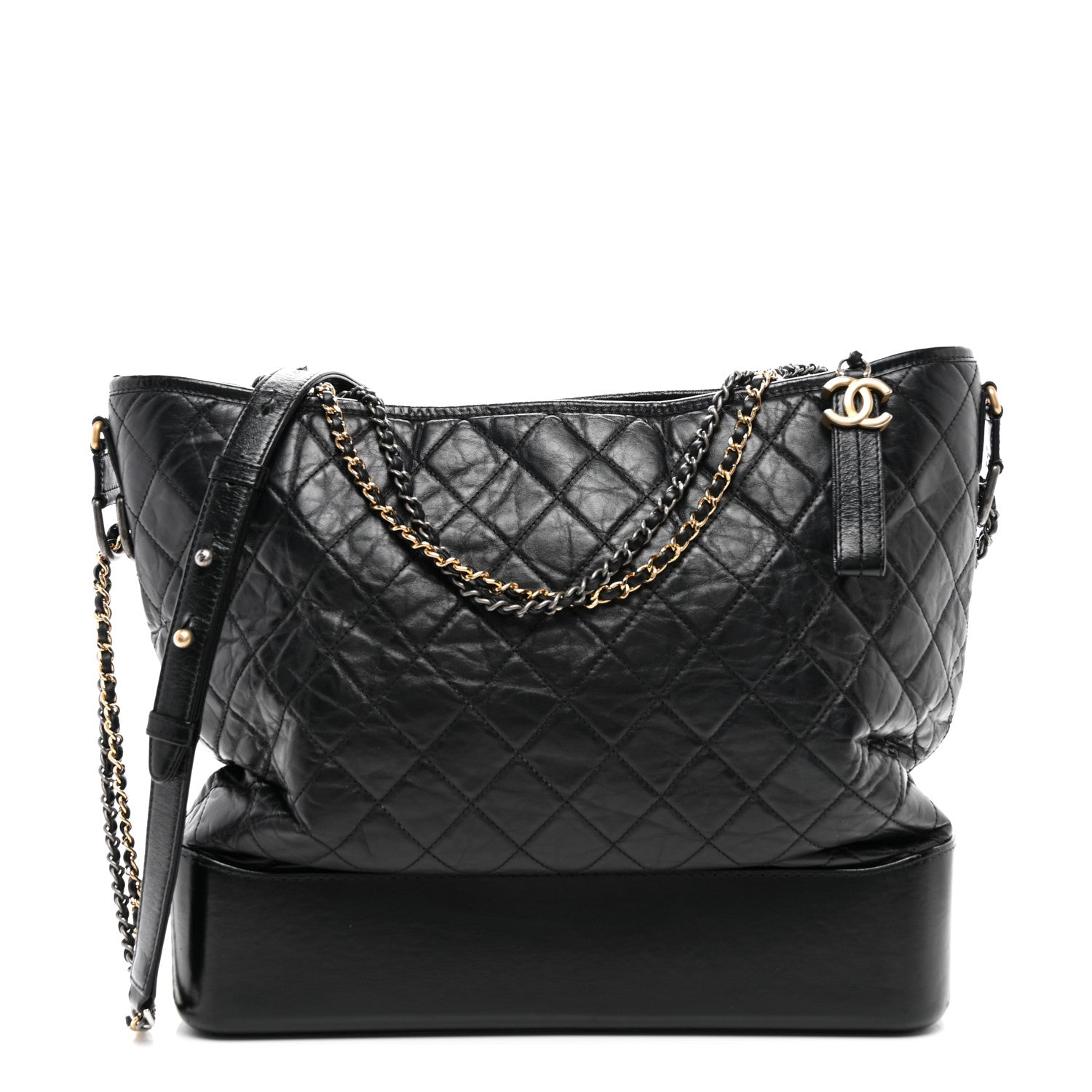 Chanel Aged Calfskin Quilted Maxi Gabrielle Hobo Black 1 of 15
