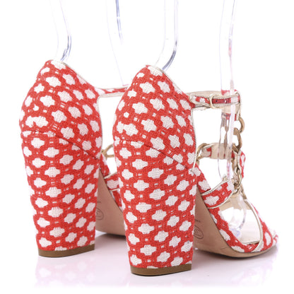 Chanel Tweed CC Chain Sandals 36 Rogue Ecru 4 of 8