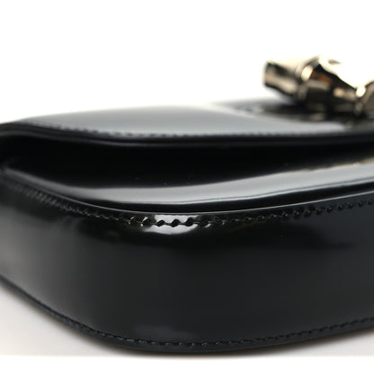 Gucci Shiny Calfskin Small Bamboo Night Bag Black 9 of 11