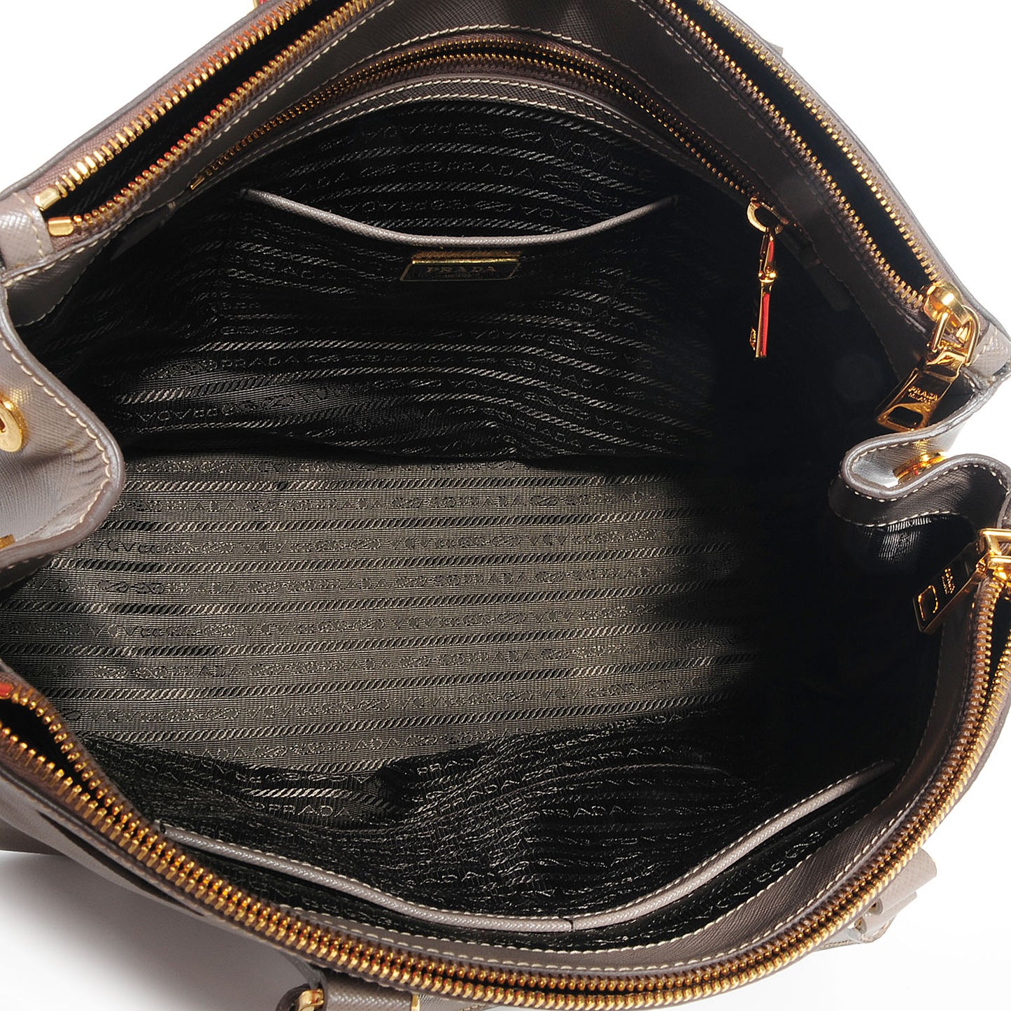 Saffiano Lux Large Double Zip Tote Argilla
