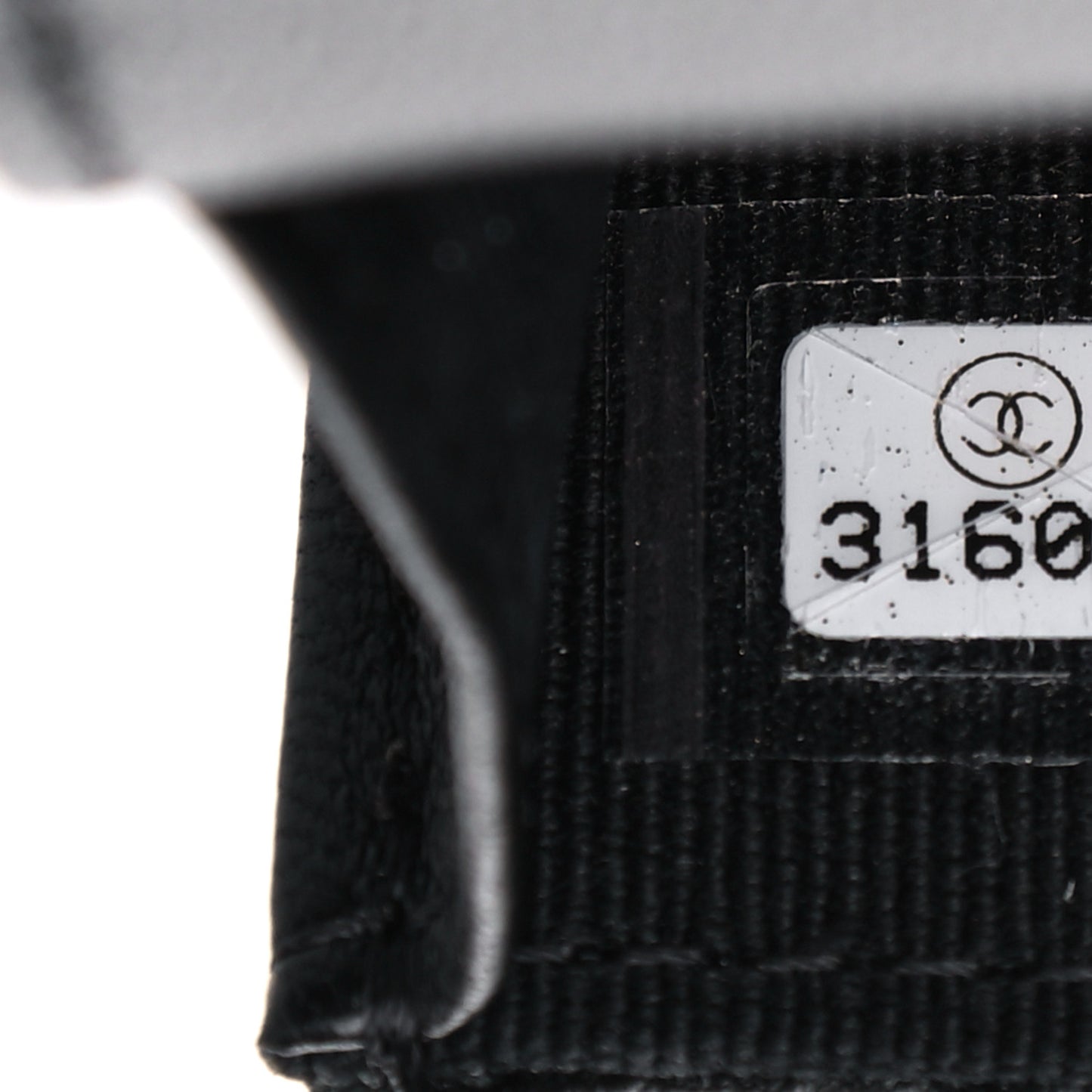 Lambskin Quilted CC Hook Card Holder Black