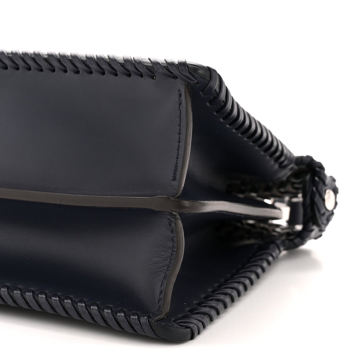 Vitello King Shiny Nappa Intreccio Petite Peekaboo I SEE U Satchel Midnight