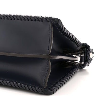 Fendi Vitello King Shiny Nappa Intreccio Petite Peekaboo I SEE U Satchel Midnight 11 of 12