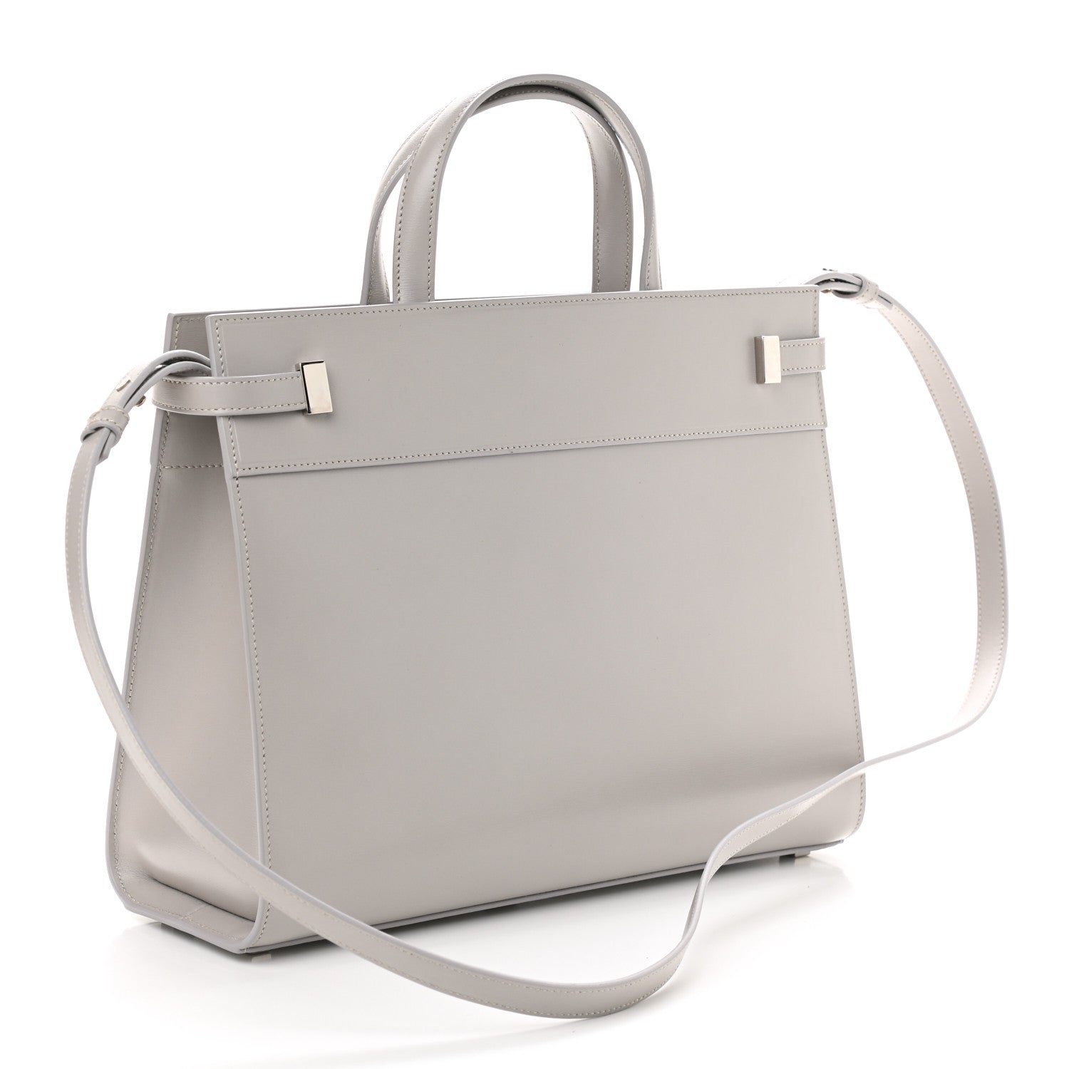 Saint Laurent Calfskin Small Manhattan Shopper Tote Granite 3 of 9