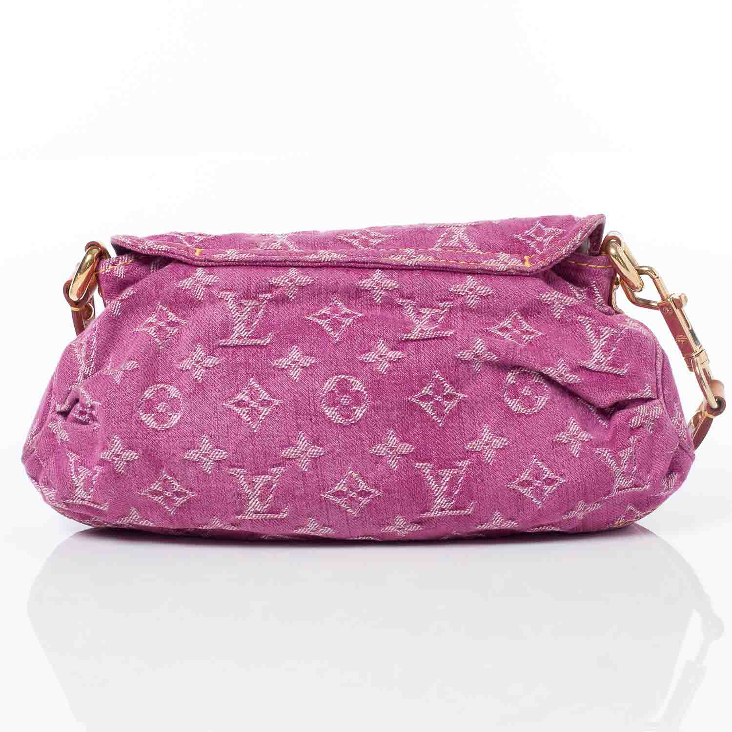 Louis Vuitton Monogram Denim Mini Pleaty Fuchsia 4 of 9
