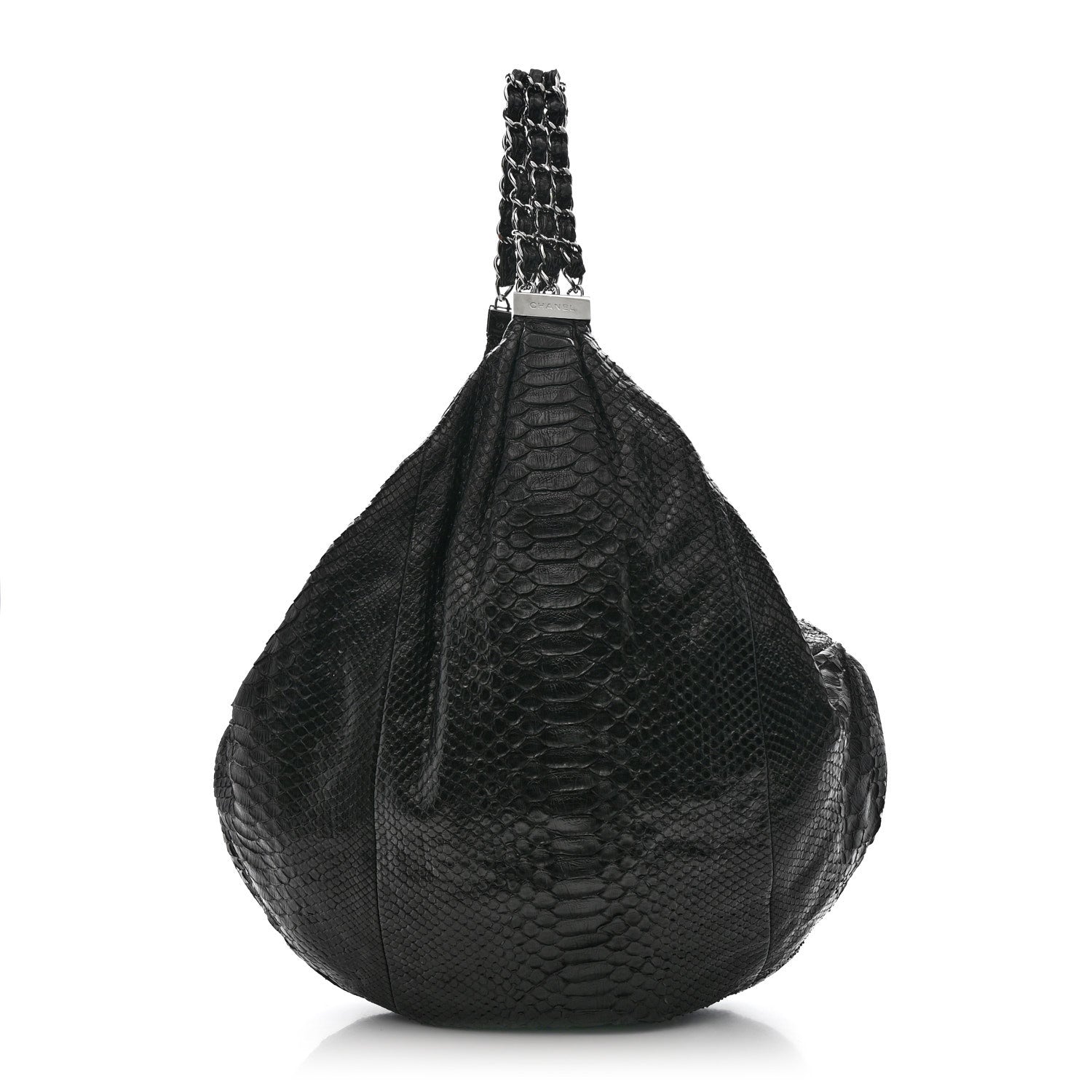 Chanel Snakeskin Rock and Chain Hobo Black 1 of 12