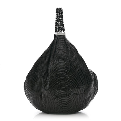 Chanel Snakeskin Rock and Chain Hobo Black 1 of 12