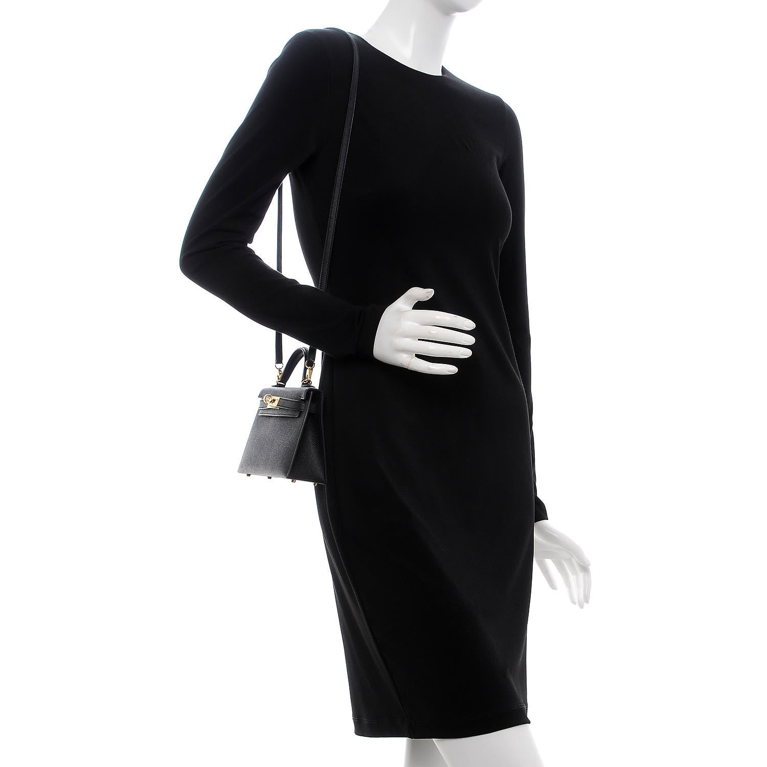 Hermes Epsom Mini Kelly Sellier 20 Black 2 of 27