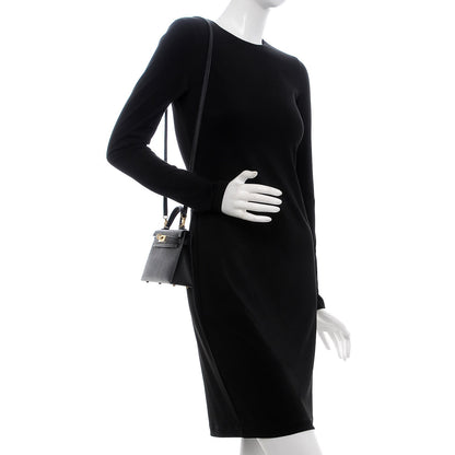 Hermes Epsom Mini Kelly Sellier 20 Black 2 of 27