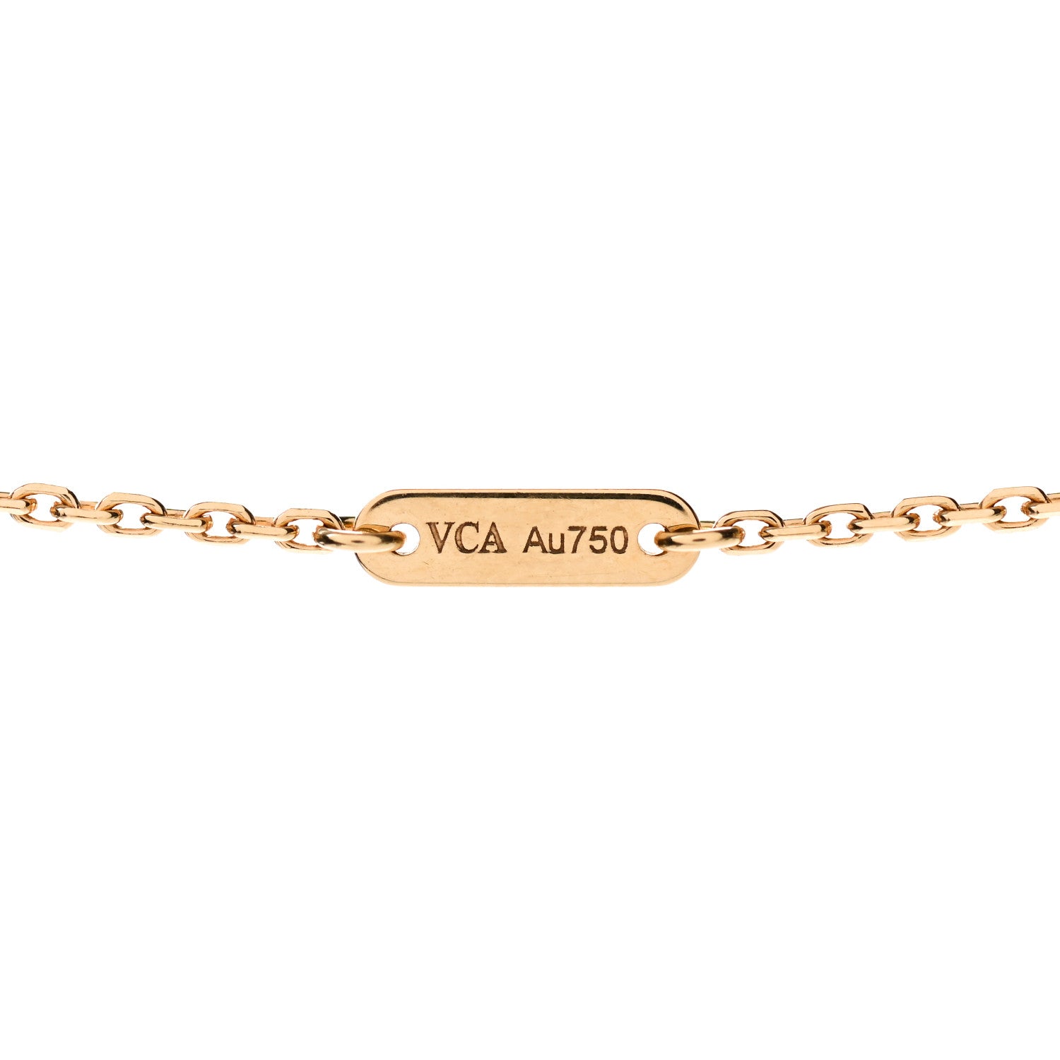 Van Cleef & Arpels 18K Yellow Gold Mother of Pearl Sweet Alhambra Pendant Necklace 5 of 7