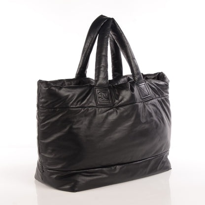 Chanel Lambskin Quilted Extra Large Coco Cocoon Reversible Tote Black 8 of 15