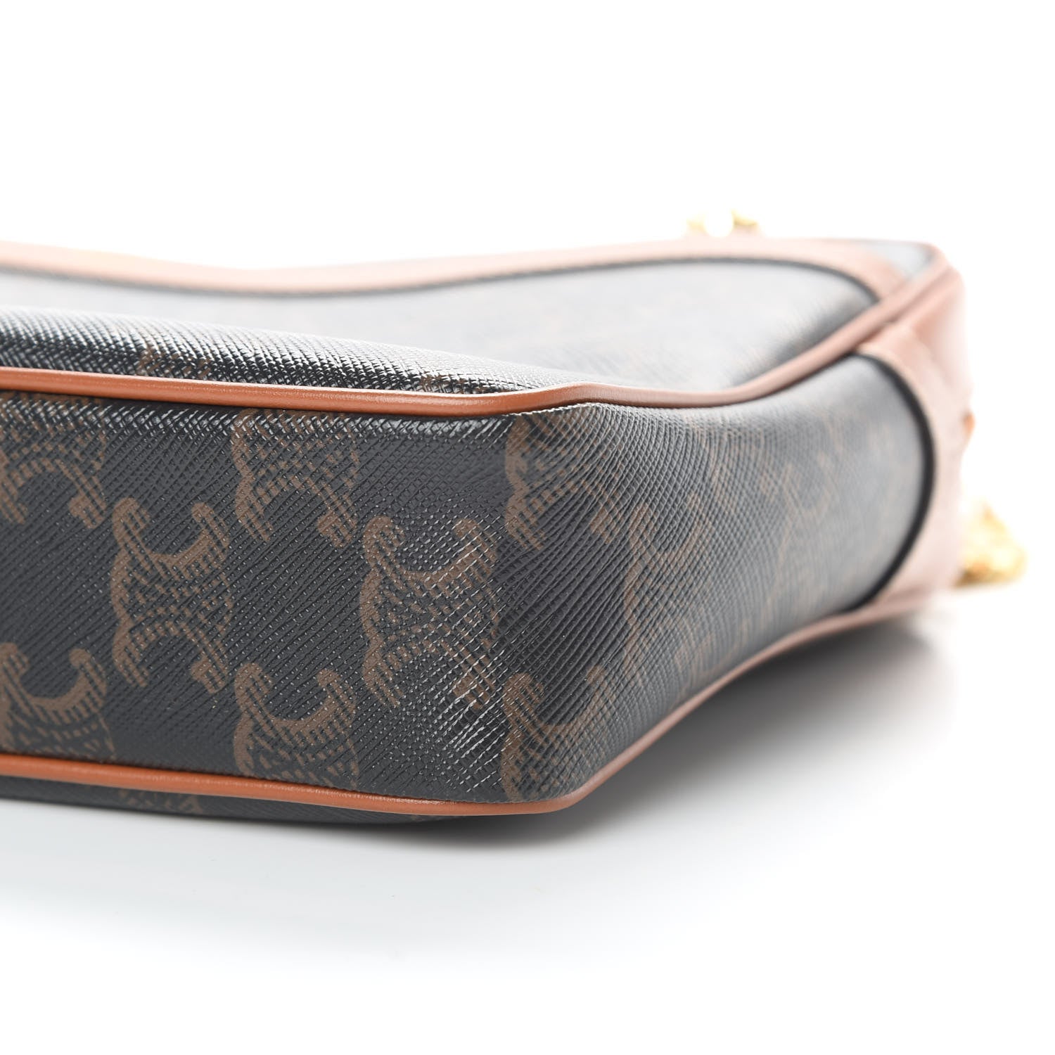 Celine Triomphe Canvas Calfskin Medium Patapans Tan 12 of 12