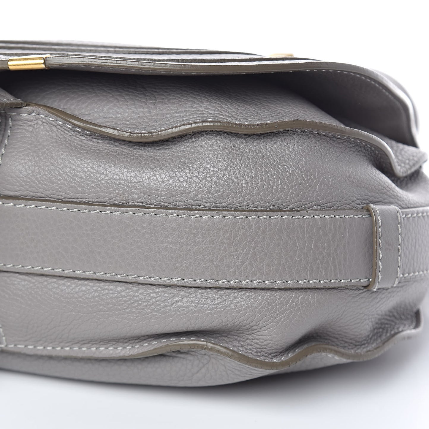 Calfskin Medium Marcie Round Crossbody Bag Cashmere Grey