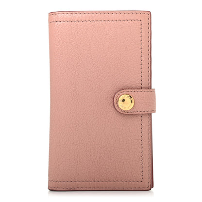 Miu Miu Goatskin Madras Vertical Wallet Orchidea 1 of 7