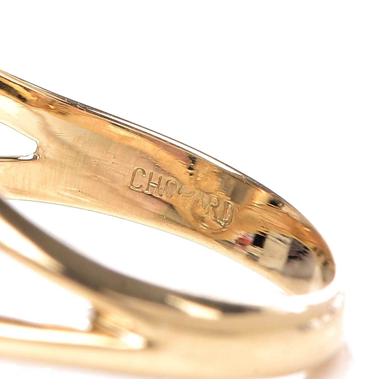 18K Yellow Gold Diamond 3 Happy Diamonds Oval Ring 50 5.5