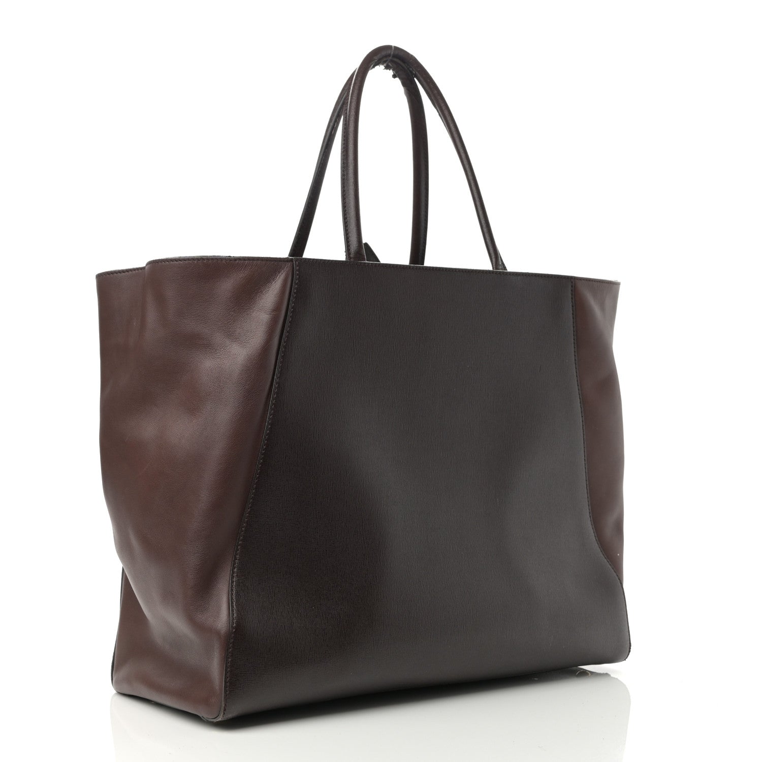 Fendi Vitello Elite Flamingo Large 2Jours Tote Moro Marrone Nocciola 2 of 20