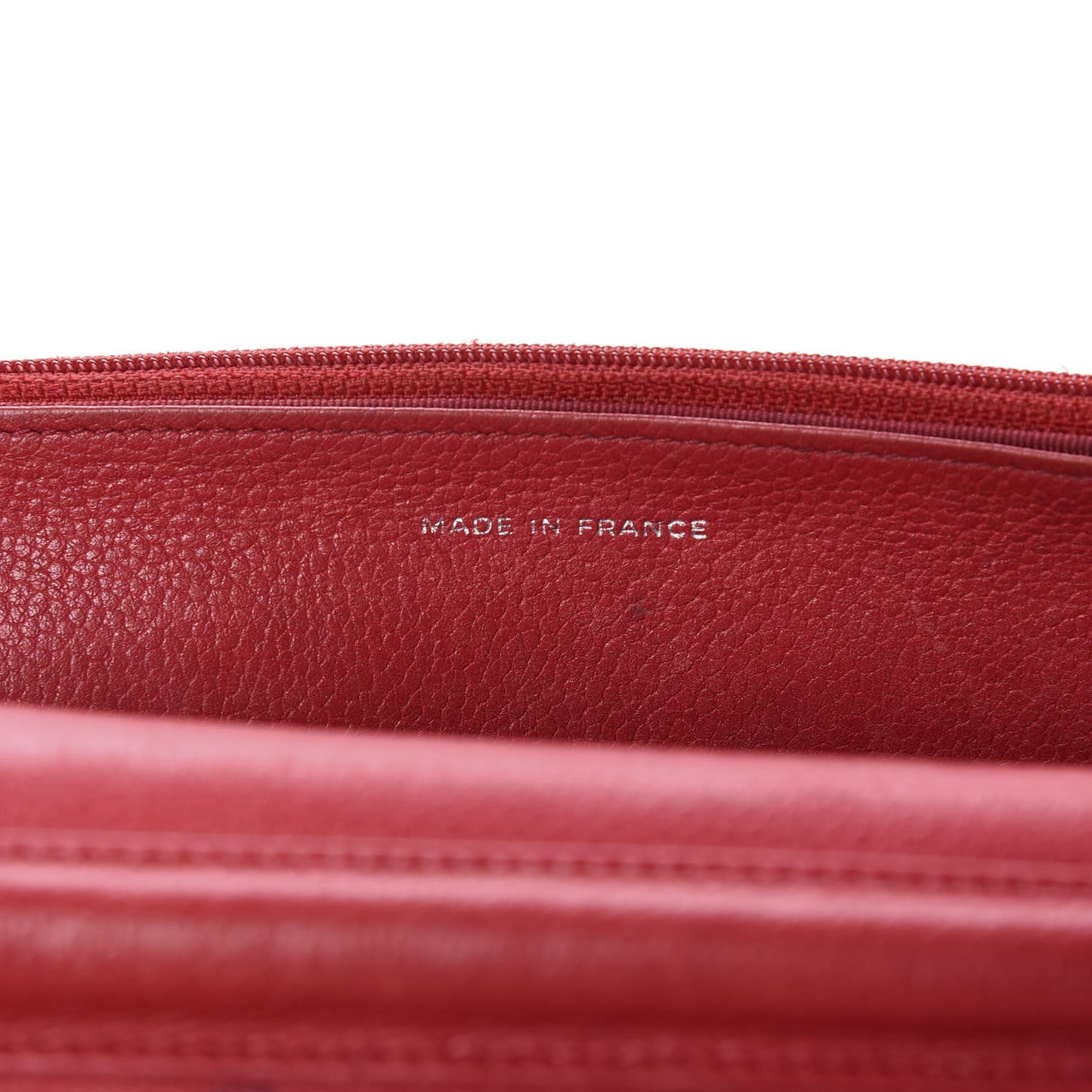 Caviar Quilted Wallet on Chain WOC Red