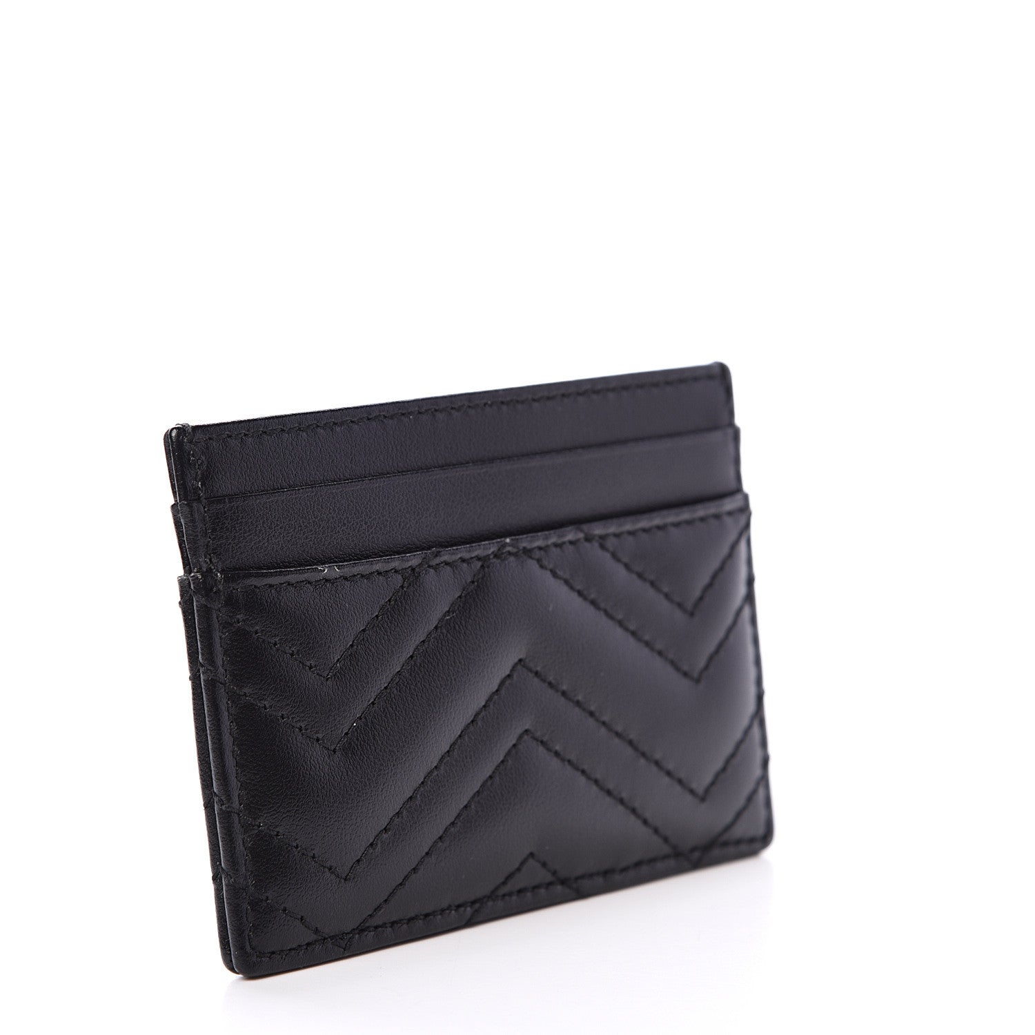 Gucci Calfskin Matelasse GG Marmont Card Holder Black 2 of 6