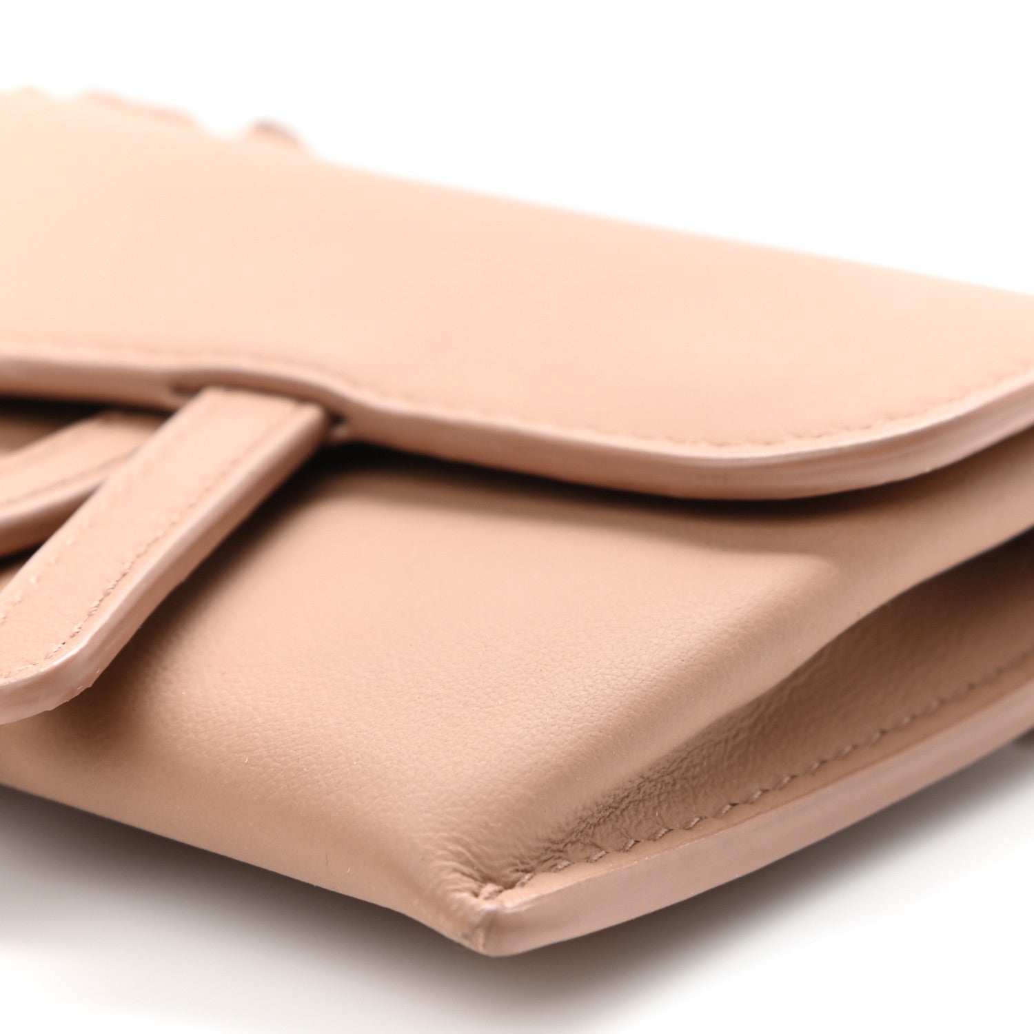 Christian Dior Ultra Matte Calfskin Nano Saddle Chain Pouch Rose Des Vents 10 of 13