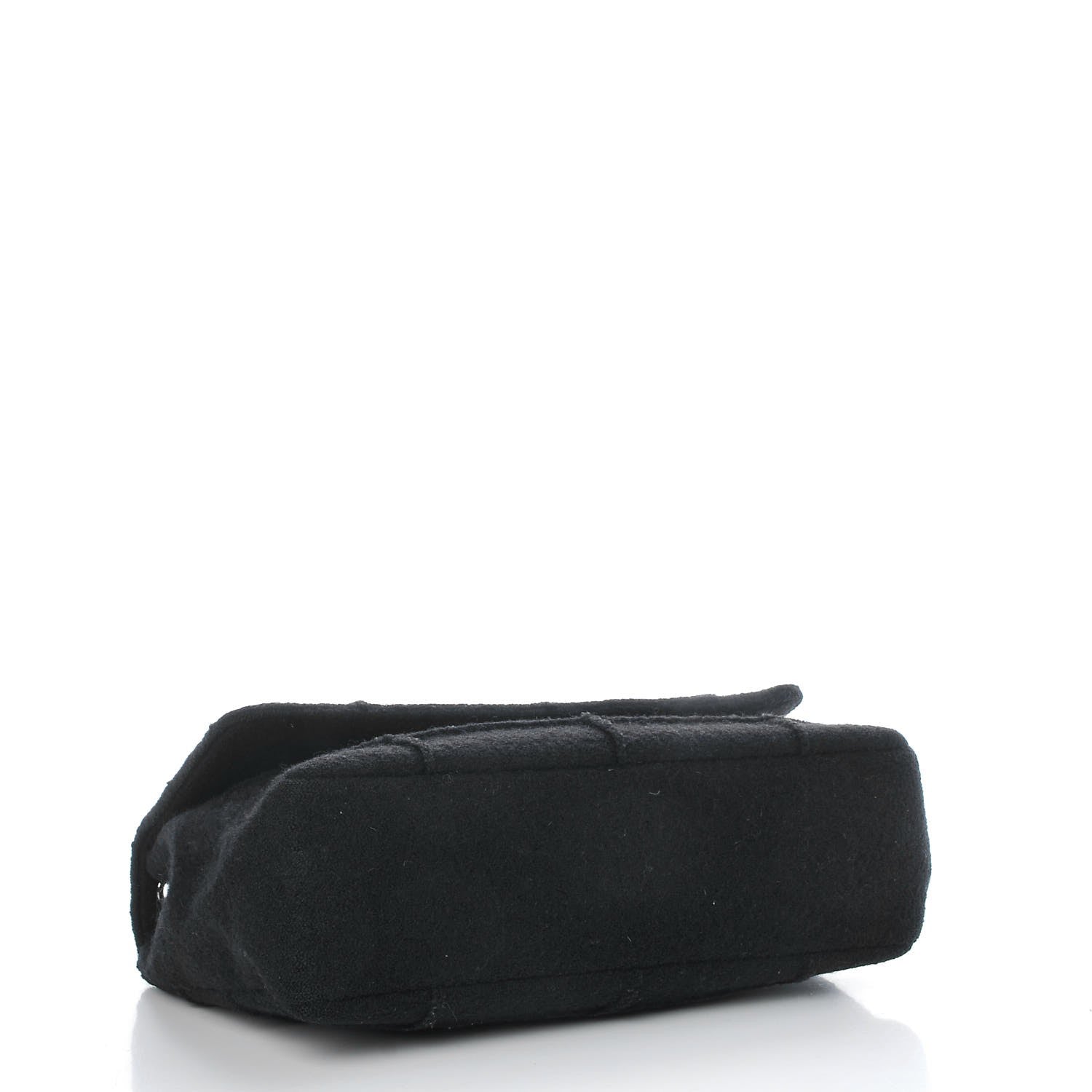 Chanel Wool Patchwork Mademoiselle Jumbo Flap Black 4 of 10
