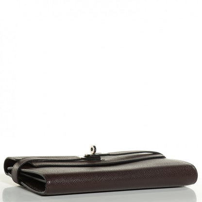 Hermes Epsom Kelly Longue Wallet Chocolate 4 of 30