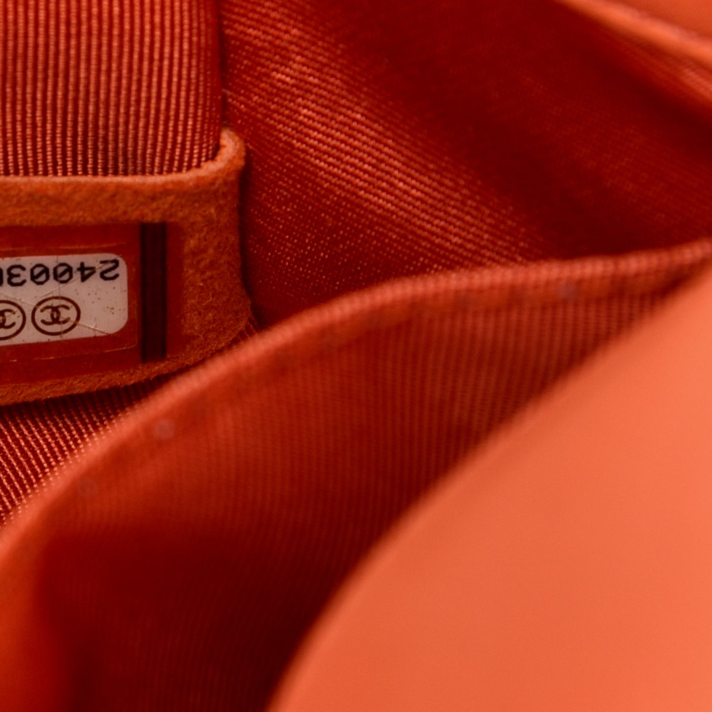 Lambskin Quilted Small Boy Flap Orange