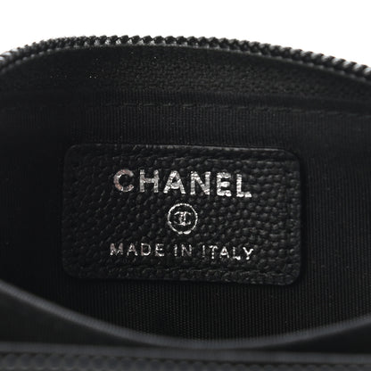 Chanel Caviar Quilted Boy Zip Around Coin Purse Wallet So Black 6 of 9