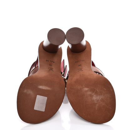 Louis Vuitton Calfskin Monogram Ocean Drive Heeled Sandals 36 Cognac 5 of 11