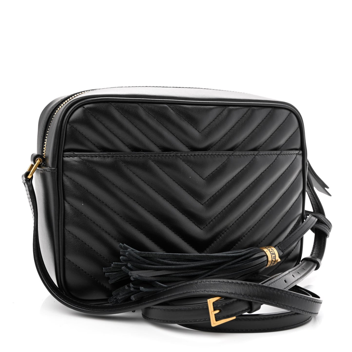 Calfskin Matelasse Monogram Lou Camera Bag Black