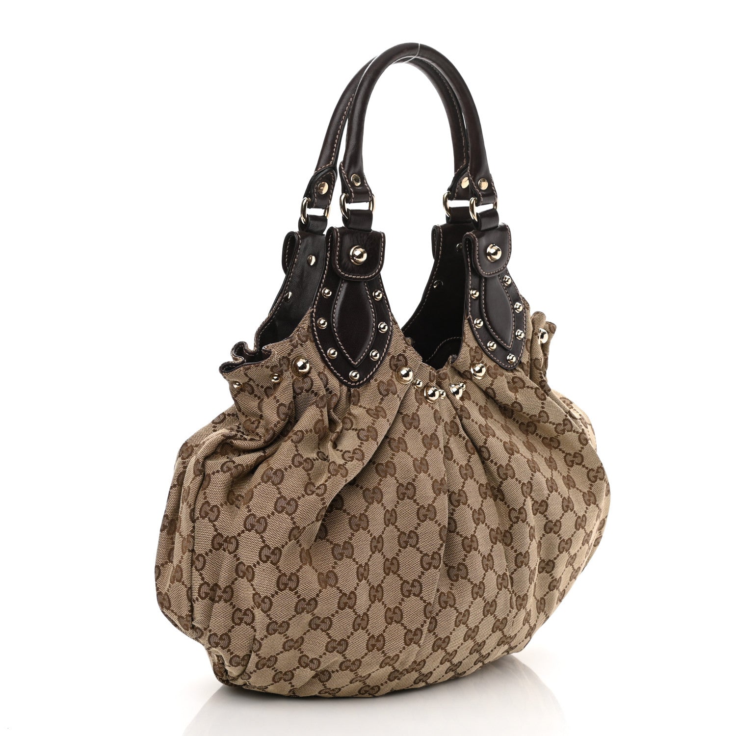 Gucci Monogram Studded Medium Pelham Shoulder Bag Dark Brown 3 of 8