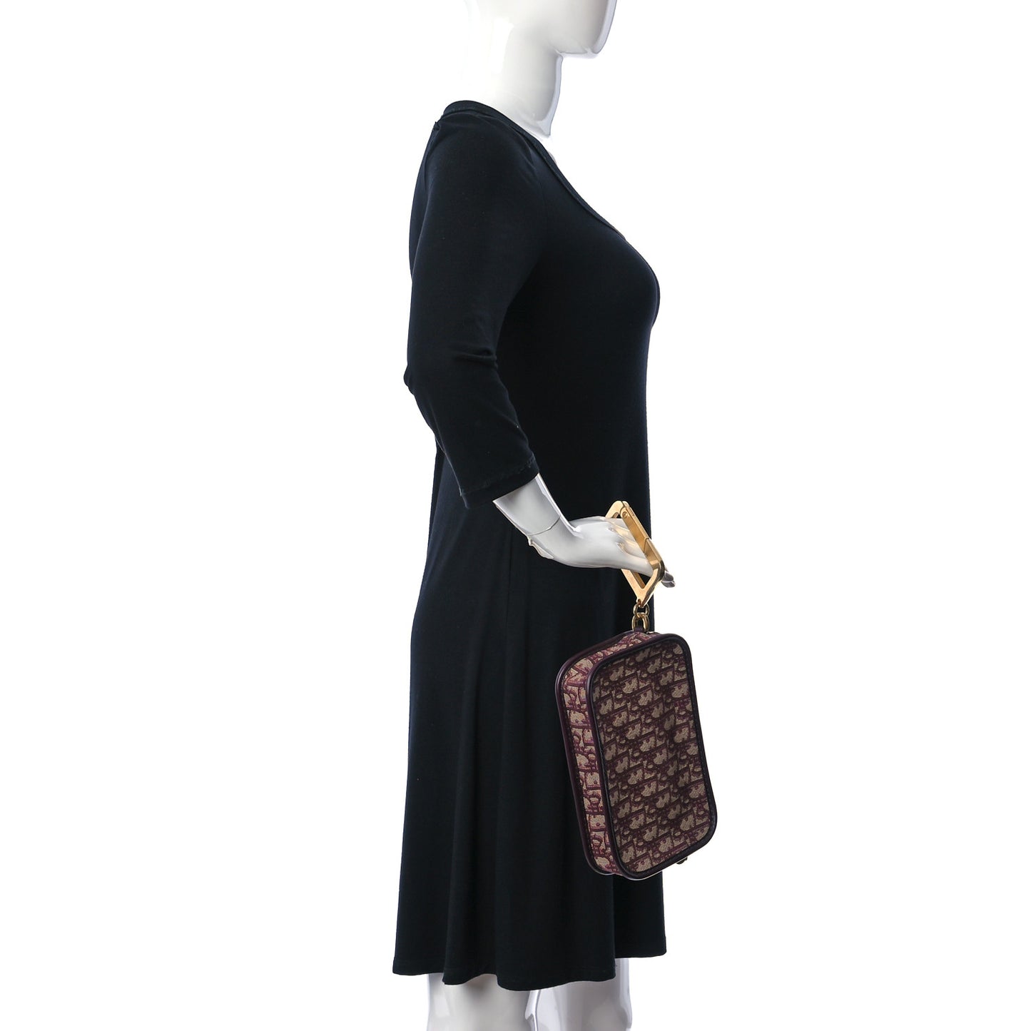 Oblique Diorquake Clutch Burgundy