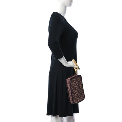Christian Dior Oblique Diorquake Clutch Burgundy 2 of 10