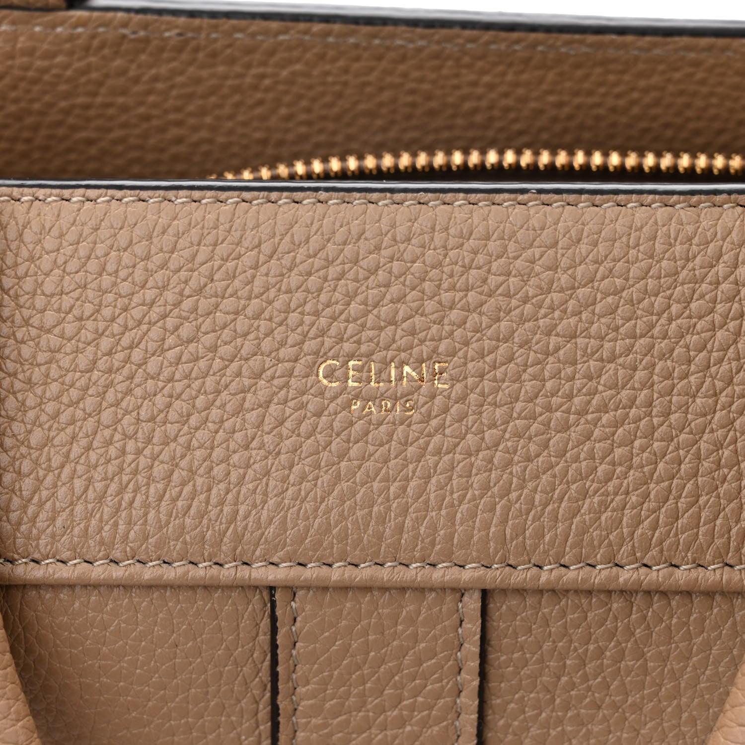 Celine Grained Calfskin Small Cabas De France Dune 6 of 10