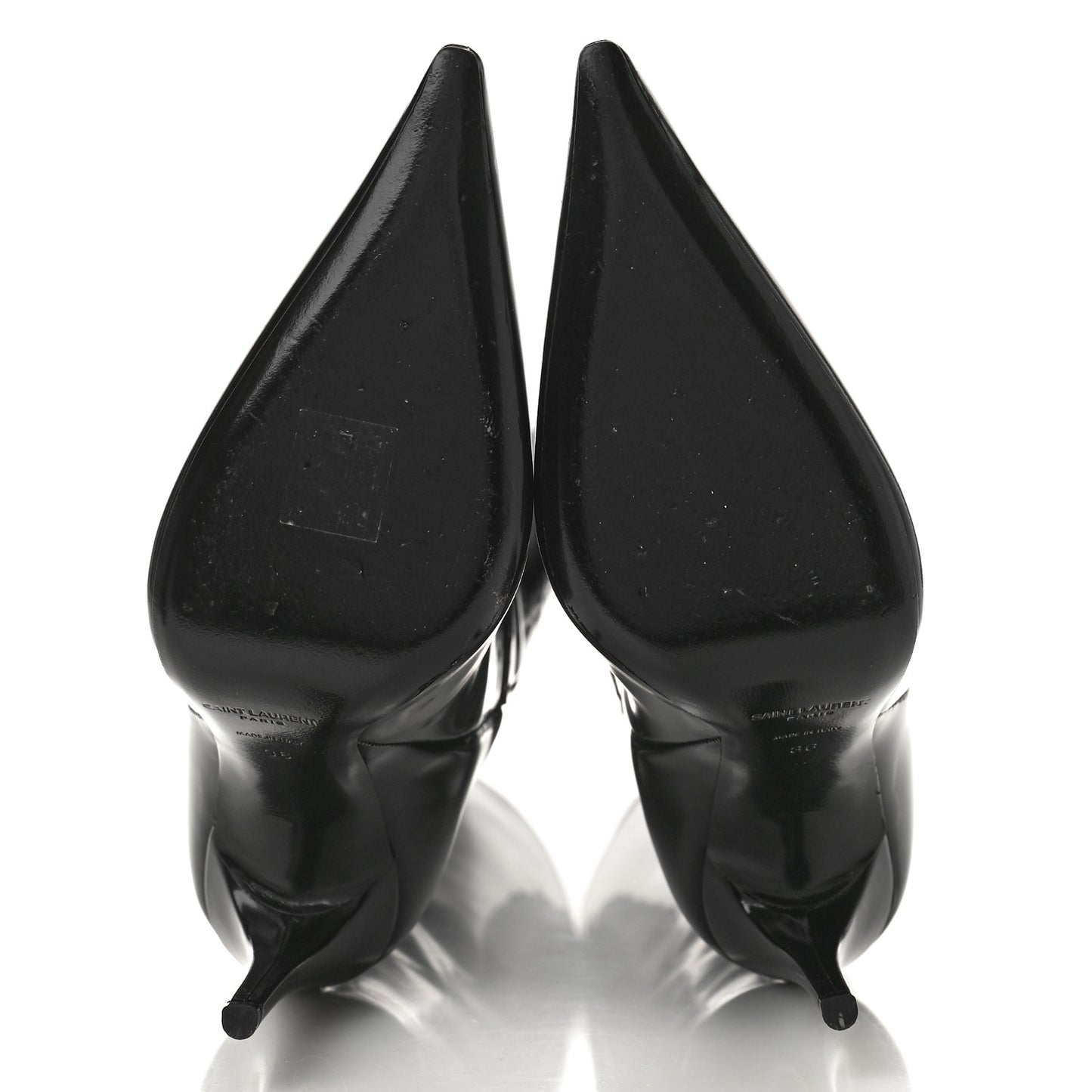 Glazed Calfskin Vendome 110 Boots 36 Black