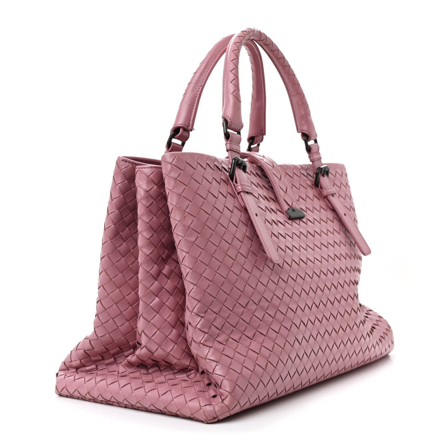 Light Calf Intrecciato Medium Roma Mallow