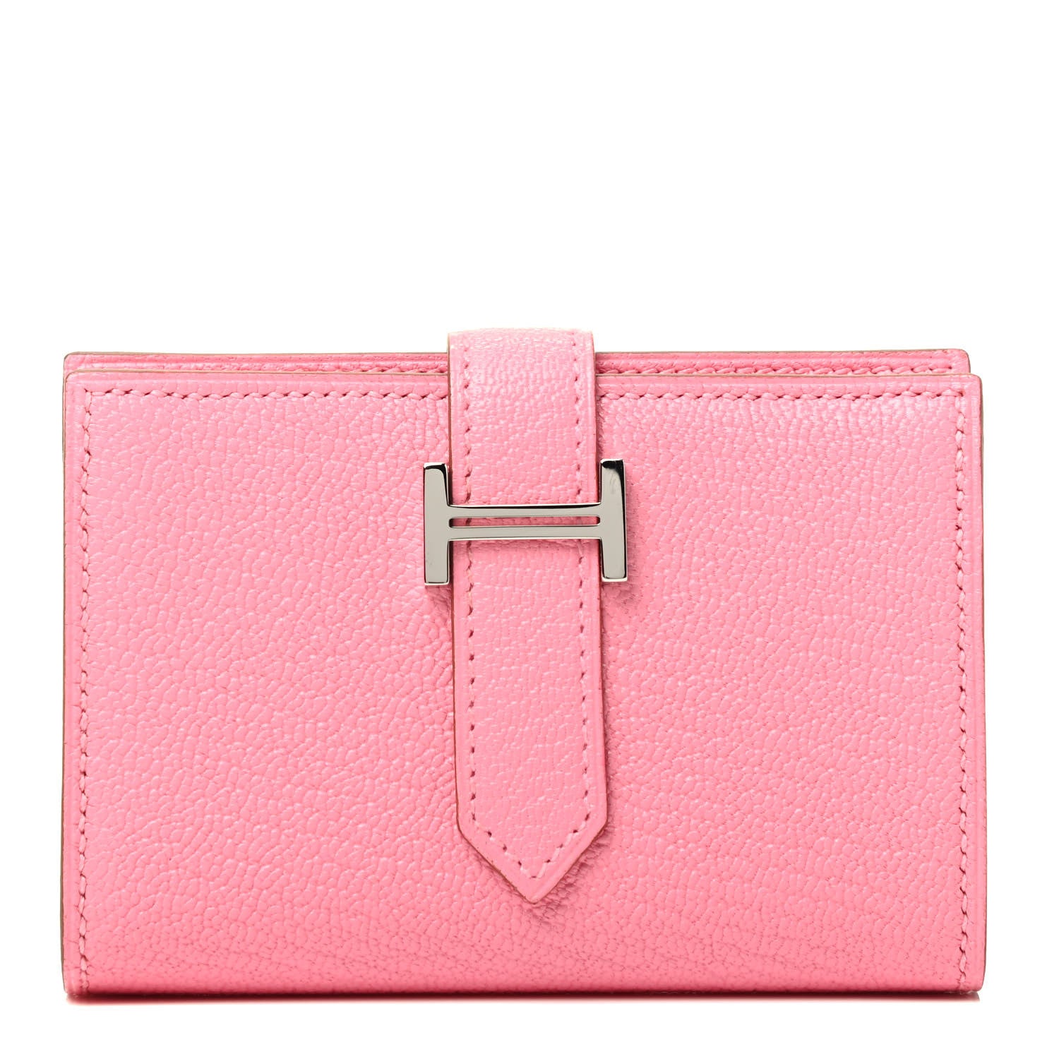 Hermes Chevre Mysore Mini Bearn Wallet Rose Confetti 1 of 3