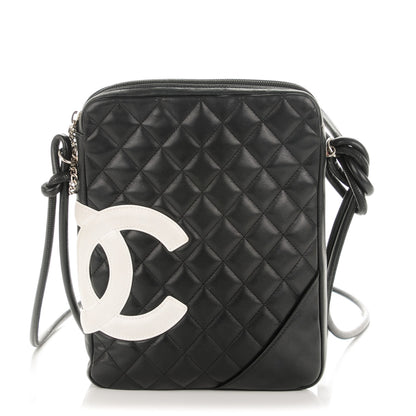 Chanel Calfskin Cambon Medium Messenger Black White 1 of 7