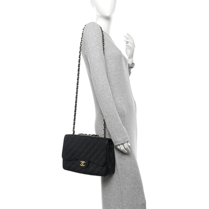 Chanel Caviar Quilted Jumbo Single Flap Black 2 of 11