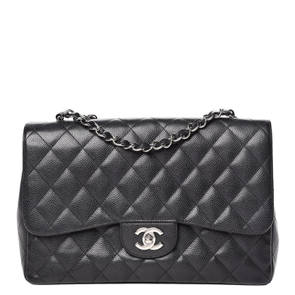 Chanel Caviar Quilted Jumbo Single Flap Black 1 of 11