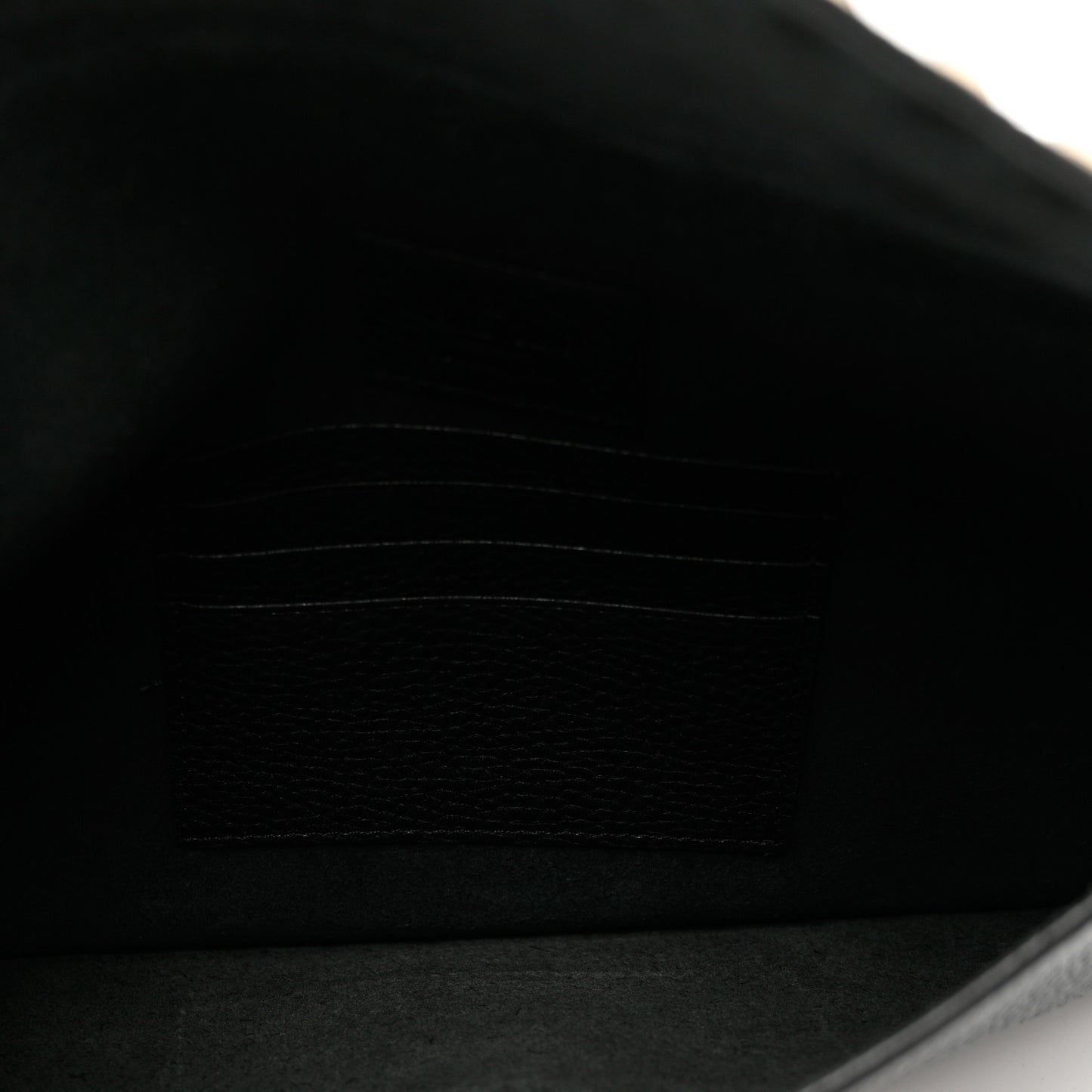 Pebbled Calfskin Large Rockstud Envelope Clutch Black