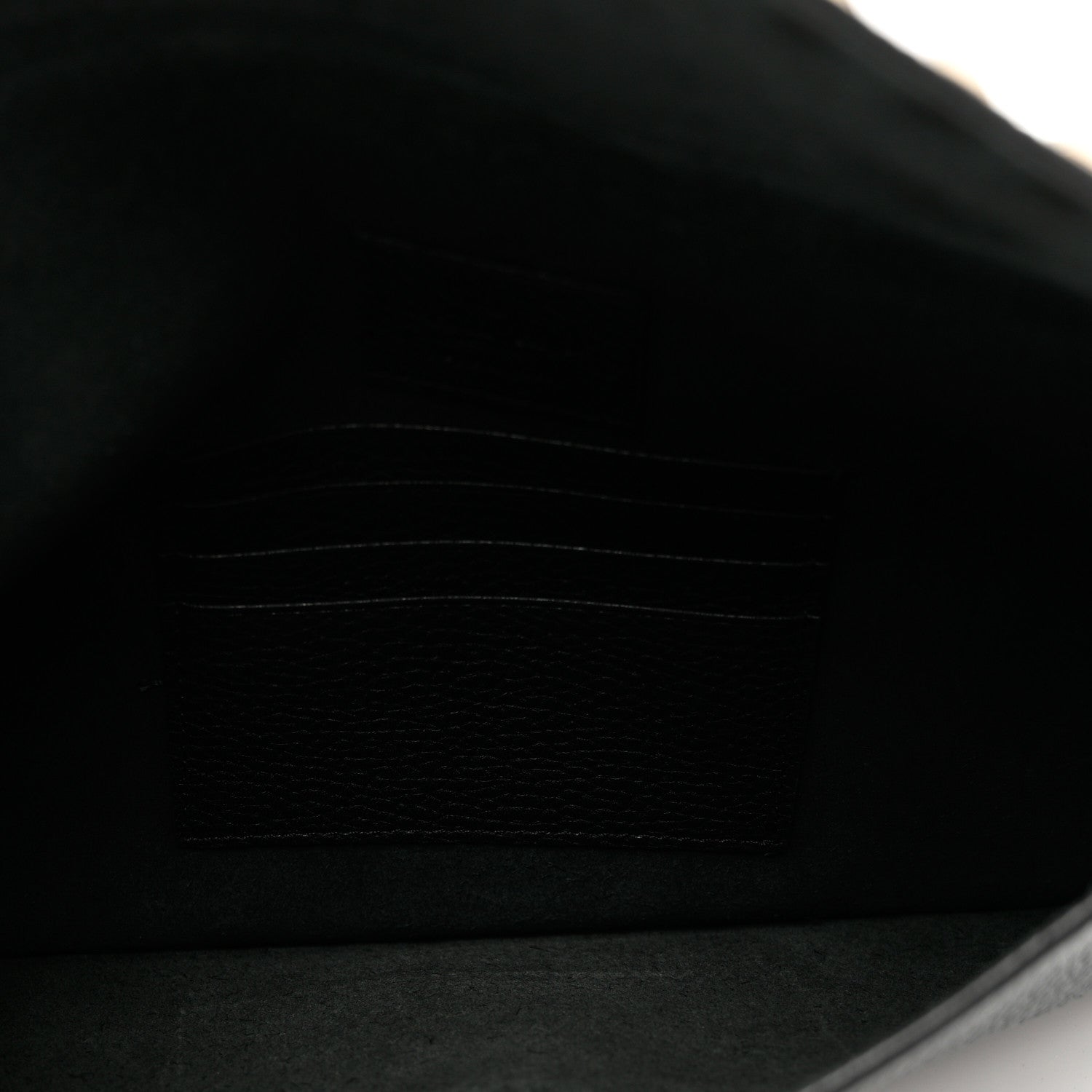 Valentino Garavani Pebbled Calfskin Large Rockstud Envelope Clutch Black 5 of 6