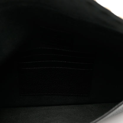 Valentino Garavani Pebbled Calfskin Large Rockstud Envelope Clutch Black 5 of 6