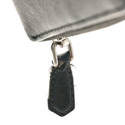 Prada Saffiano Triangle Zip Around Wallet Black 9 of 9