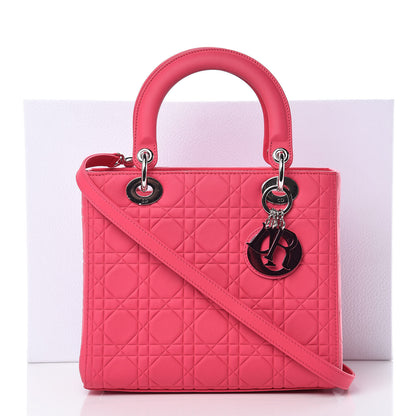 Christian Dior Ultra Matte Calfskin Cannage Medium Lady Dior Pink 15 of 15