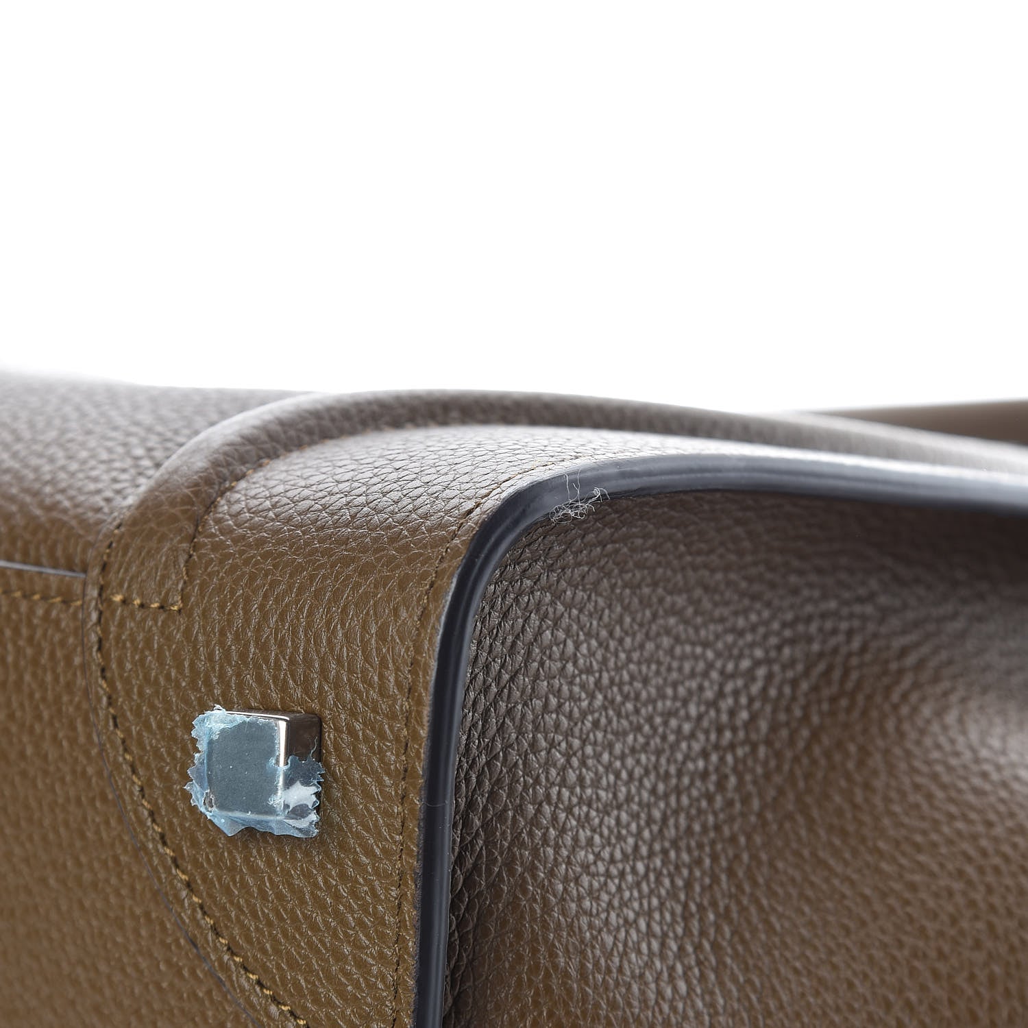 Celine Drummed Calfskin Mini Luggage Moss Green 13 of 14