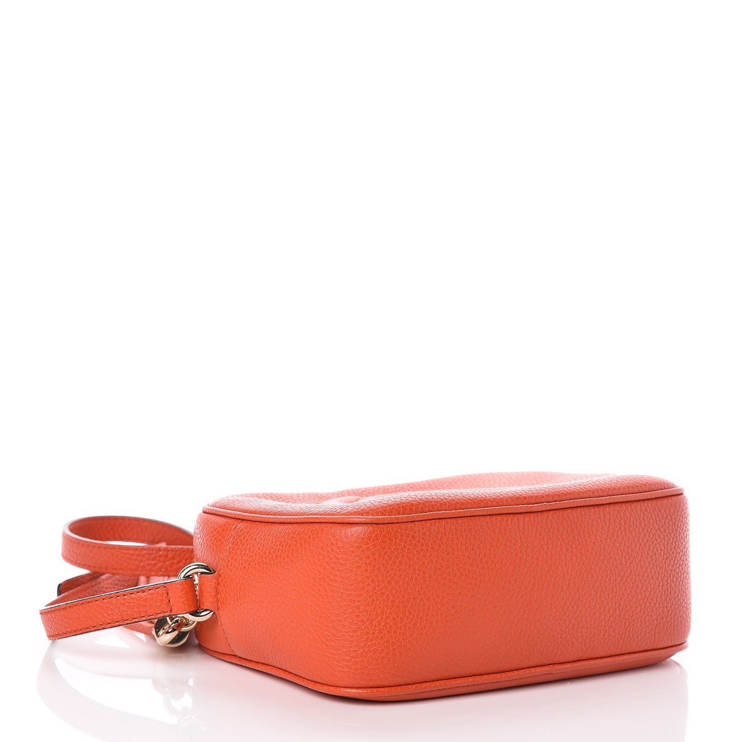 Pebbled Calfskin Small Soho Disco Bag Sun Orange
